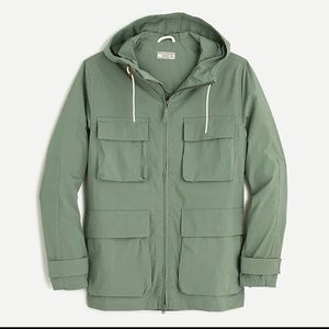 J. Crew Wallace & Barnes hooded combat jacket medium m green